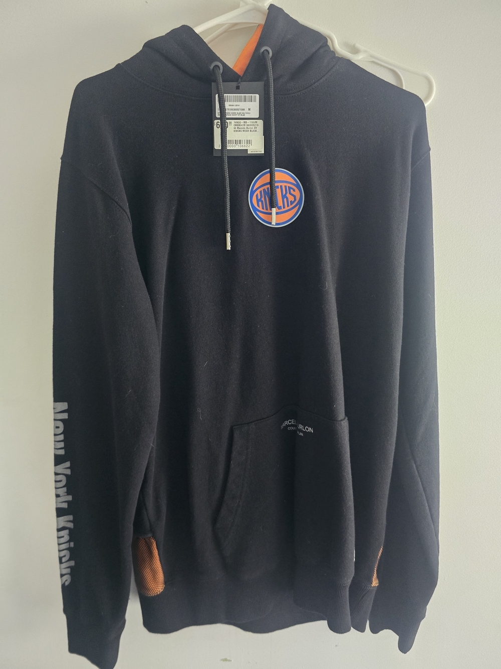 Marcelo Burlon Ny Knicks Hoodie Official Nba Collaboration